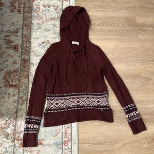 Burgundy Hollister sweater hoodie